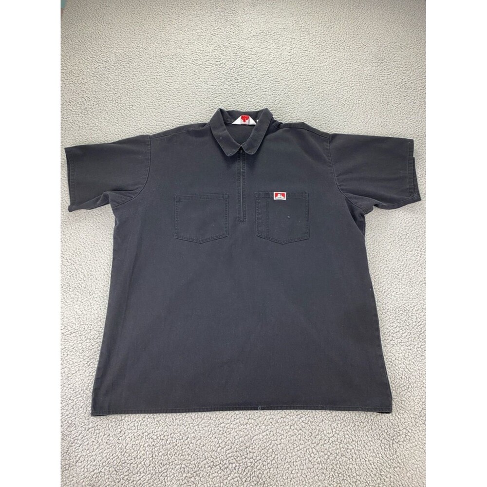 Vintage Ben Davis Half Zip Workwear Pullover Double Pocket Faded USA   Size: 3XL